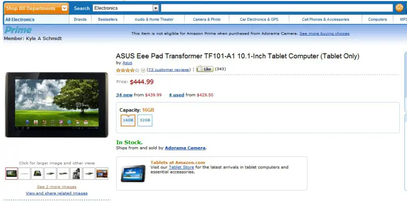 Amazon.com ASUS Eee Pad Transformer TF101 A1 10.1 Inch Tablet Computer Tablet Only Electronics Google Chrome 662011 41230 PM.bmp - for some reason we don't have an alt tag here