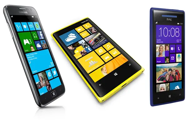 Windows Phone 8 handset lineup - for some reason we don't have an alt tag here