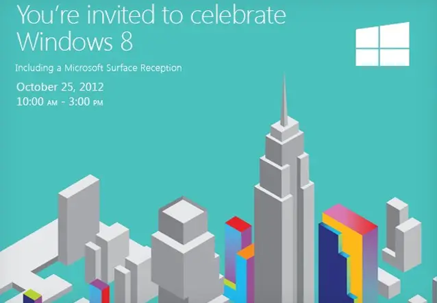 Windows 8 launch invite - for some reason we don't have an alt tag here