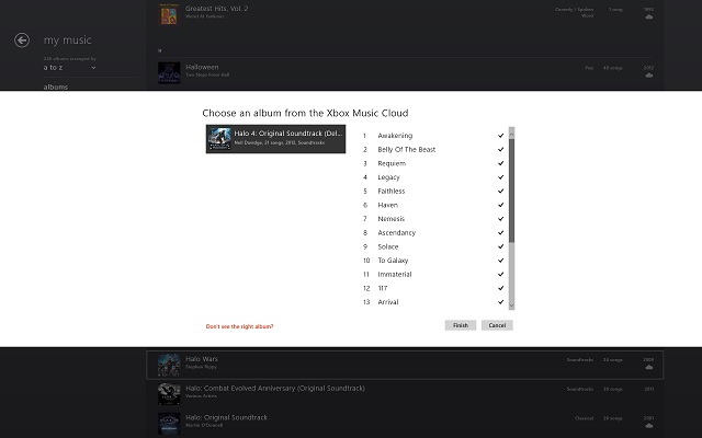 Xbox Music Match Album - for some reason we don't have an alt tag here