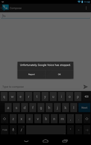google voice force close - for some reason we don't have an alt tag here