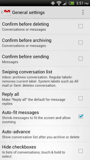 Gmail settings screenshot - for some reason we don't have an alt tag here