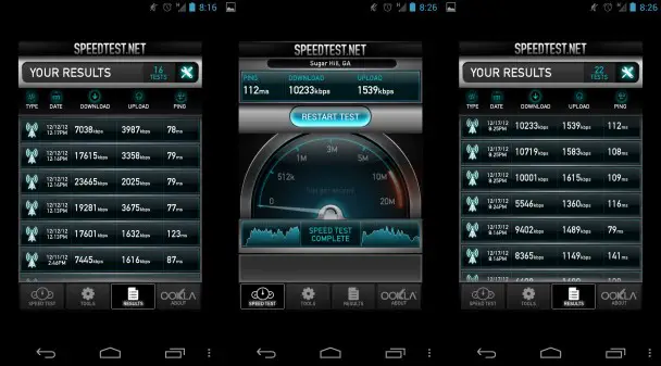 nexus 4 speedtest - for some reason we don't have an alt tag here