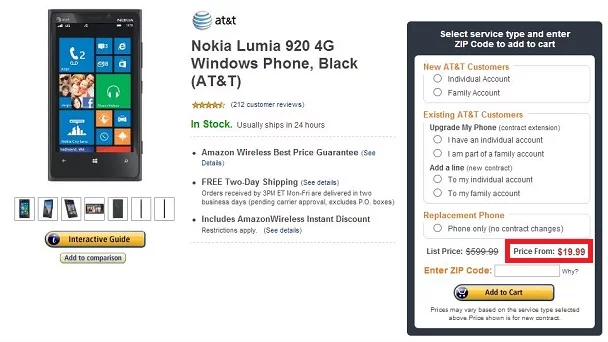 Nokia 920 Amazon - for some reason we don't have an alt tag here