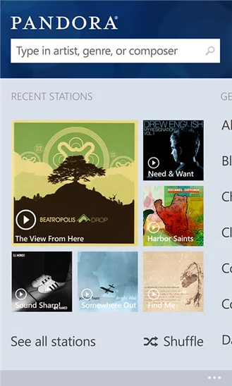 Pandora WP8 - for some reason we don't have an alt tag here