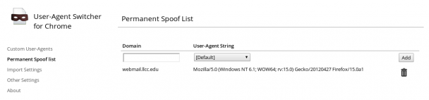 User Agent Spoof - for some reason we don't have an alt tag here