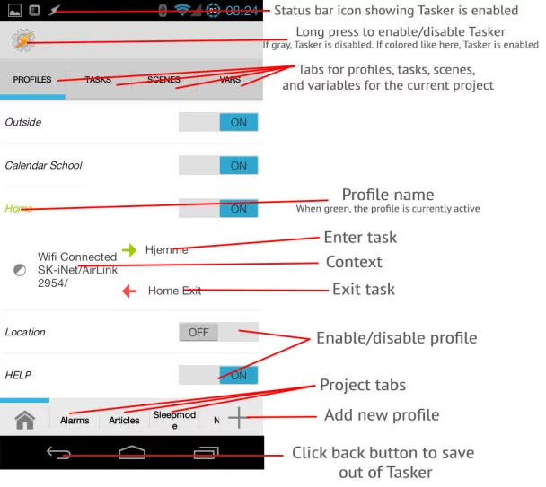 Beginner's to Tasker, part 1.5: Tasker basics (New UI)