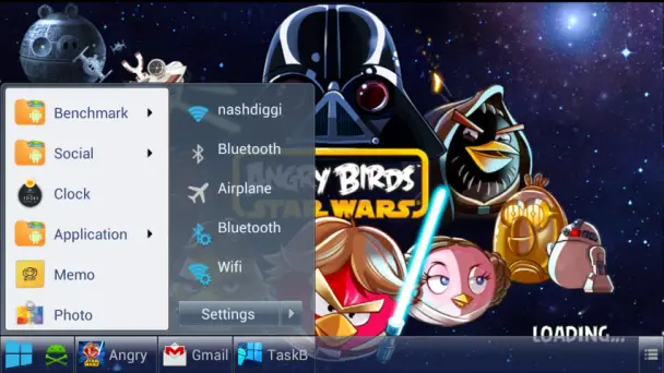 Taskbar - Windows 8 Style vs Angry Birds Star Wars