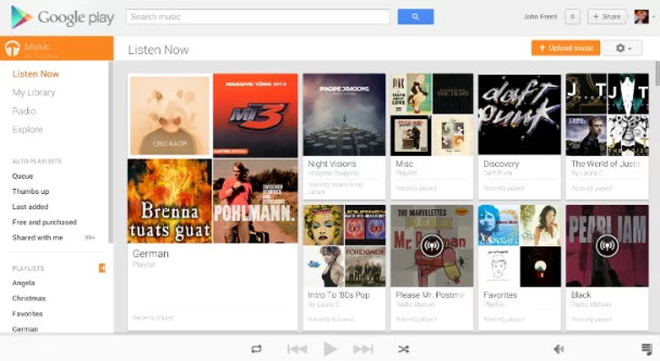 Google Play Music All Access screenshot