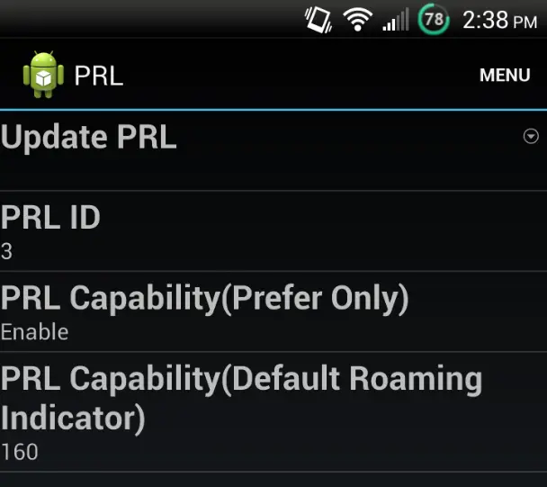 PRL 3 on EVO 4G LTE