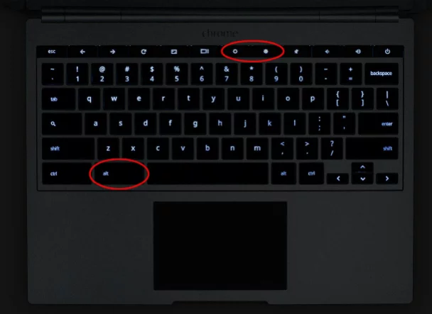 Chromebook Pixel backlit keys