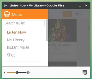 Panel View for Google Play Music