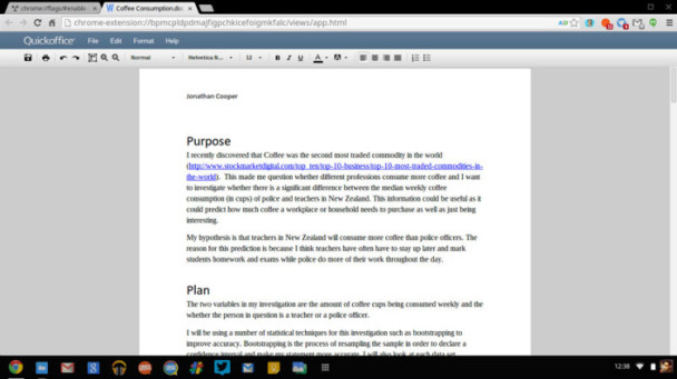 Quickoffice in Chrome