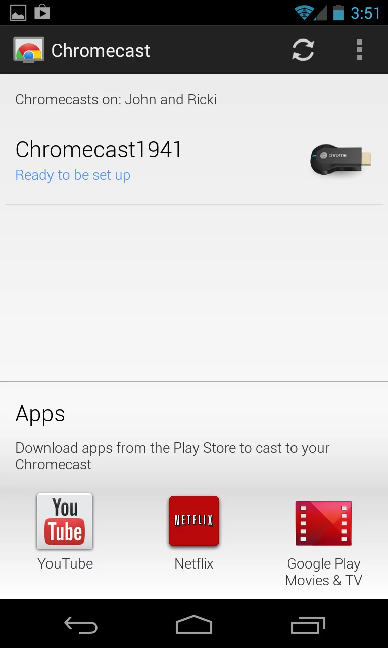 Chromecast setup 1