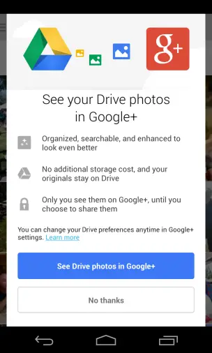 Drive Photos in Google Plus