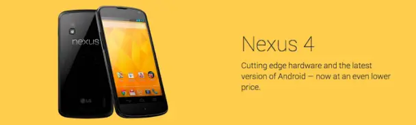 Nexus 4 price drop