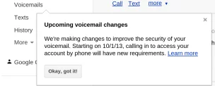 Google Voice message