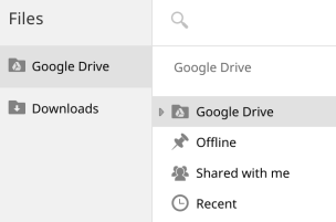 Google Drive in Chrome OS Files app