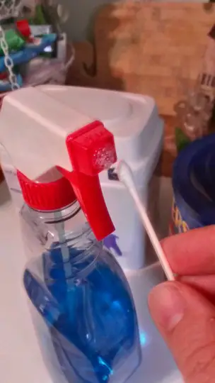 Windex and a Q-Tip