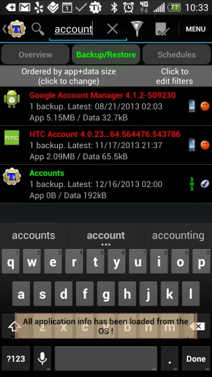 Titanium Backup accounts