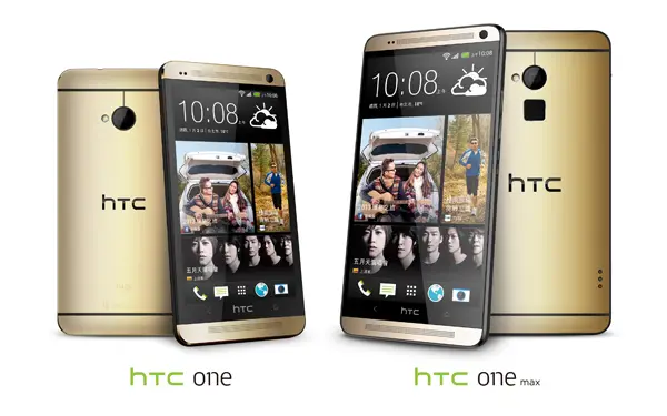 HTC One max gold
