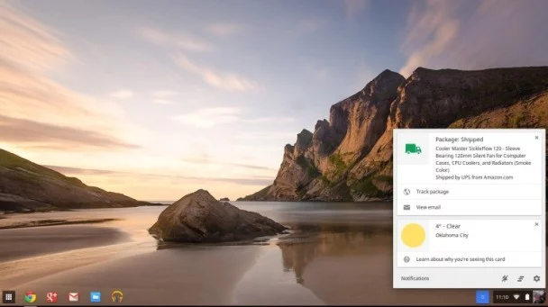 Google Now Chrome OS dev