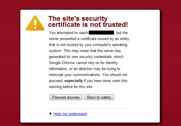 Old Chrome SSL error