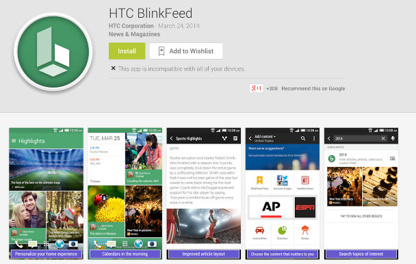 HTC apps in Google Play