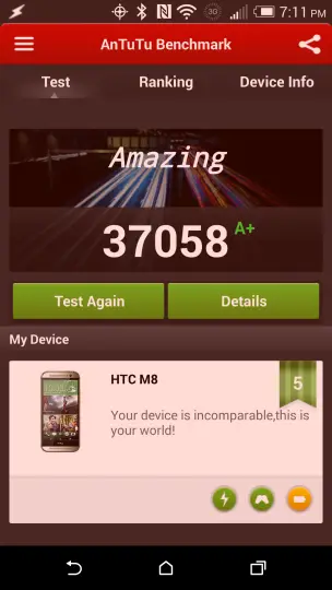 Antutu ART HTC One M8
