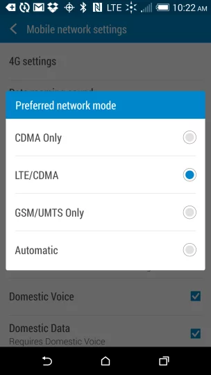 Selecting a network