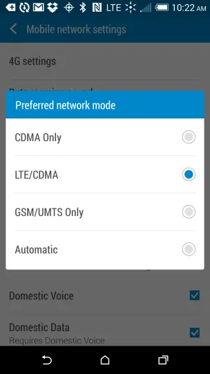 Selecting a network