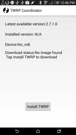 TWRP Coordinator saying I don't have TWRP installed