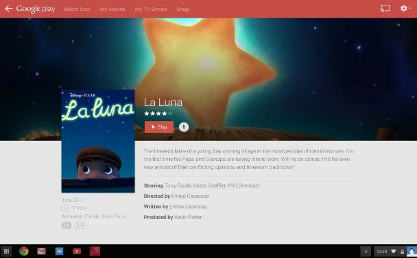 Google Play Movies TV Chrome