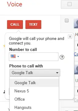 Hangouts in Google Voice