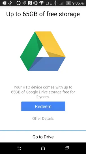 Google Drive offer page