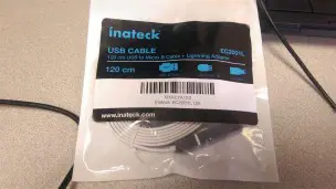 Inateck 120 cm USB to Micro B Cable + Lightning Adapter packaging