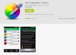 Set Calendar Colors