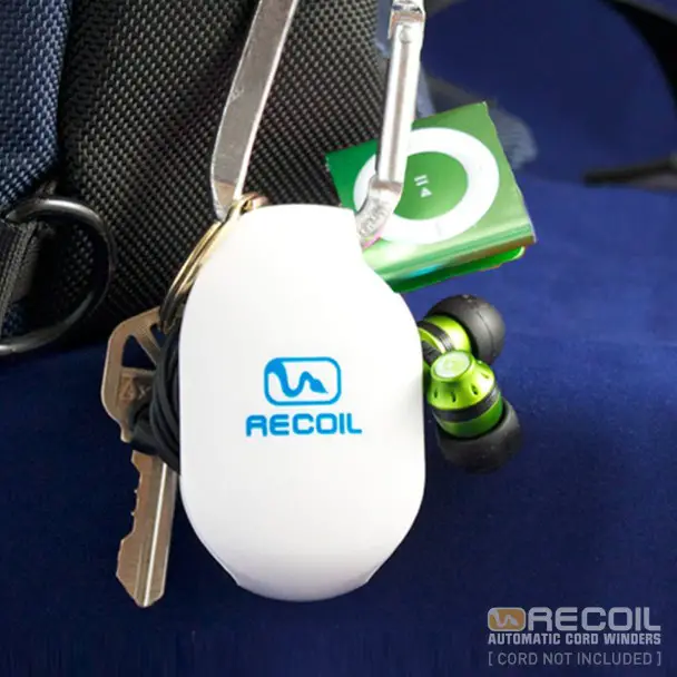 Recoil Automatic Cord Winders - I'm using a stock photo here because my carabiner is in the car and it's raining