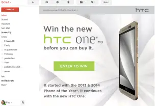 HTC One M9 price and contest