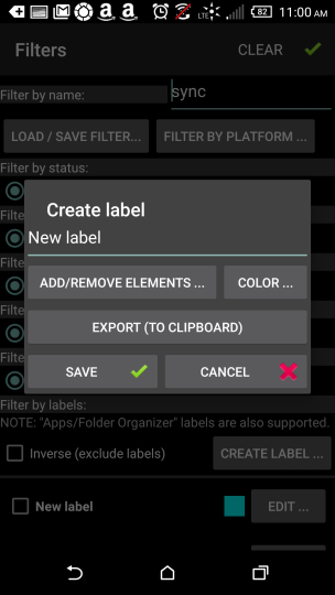Titanium Backup create Label