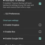 Sync Titanium Backup Settings