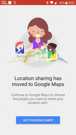 Google Maps Location Sharing