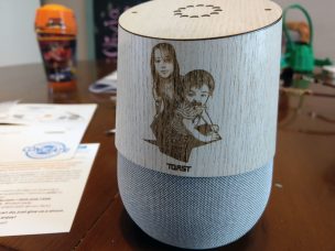 Toast Made custom photo etching Google Home wrap