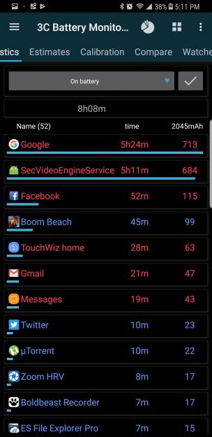 Huge battery drain with Google and  SecVideoEngineService