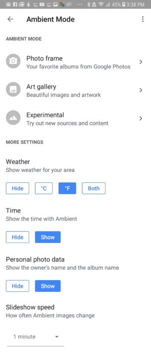 Chromecast ambient mode