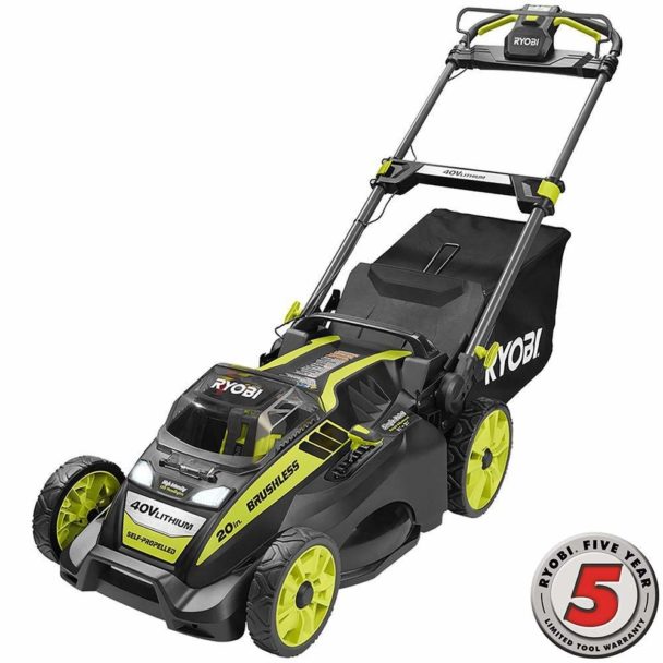 Ryobi 20" self propelled battery powered lawn mower