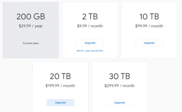 Google One pricing - for some reason we don't have an alt tag here