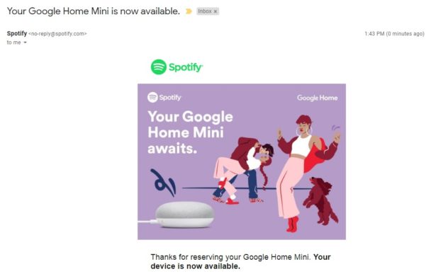 Spotify Google Home Mini - for some reason we don't have an alt tag here