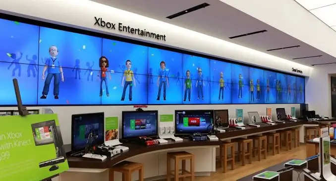 Microsoft Store Video Wall - for some reason we don't have an alt tag here