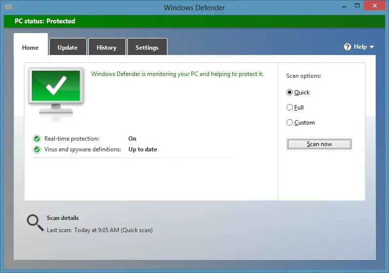 Windows Defender - for some reason we don't have an alt tag here